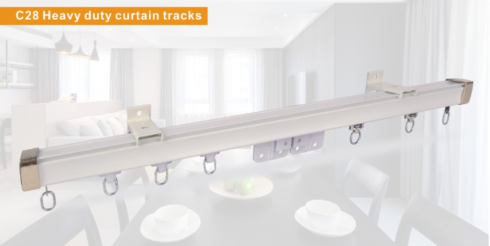 C28 Heavy duty curtain tracks