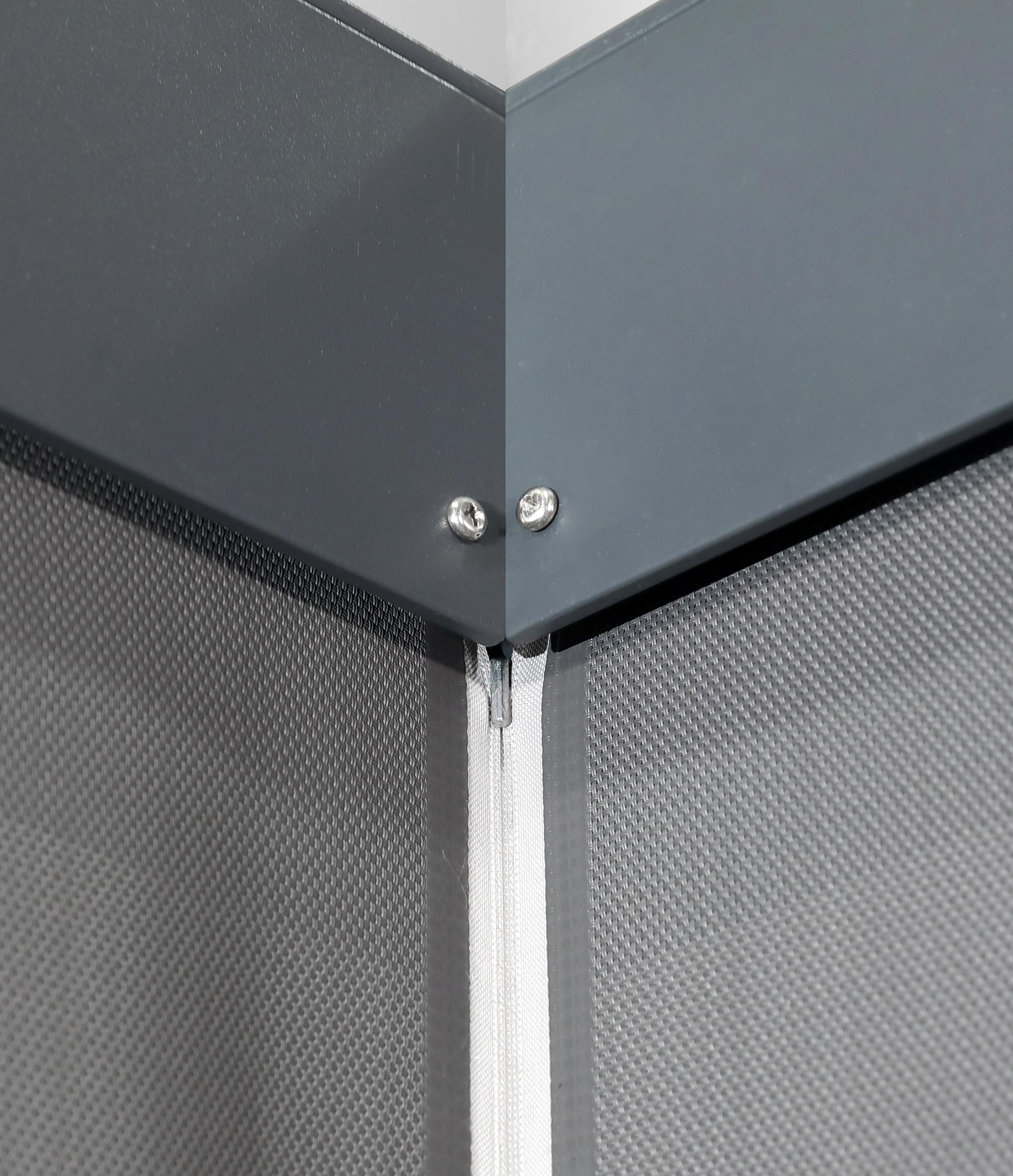 U120 corner windproof roller blinds